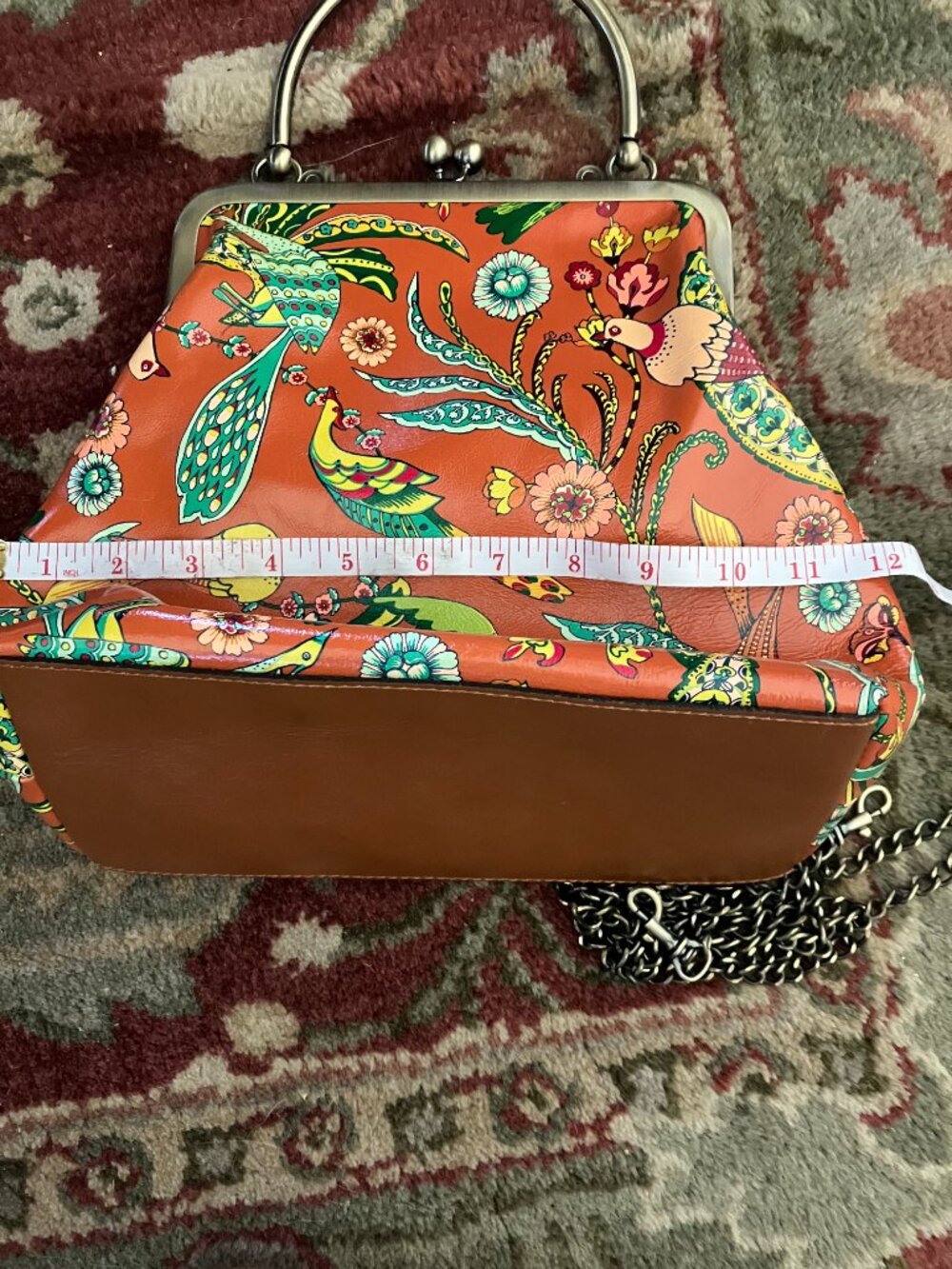 Patricia Nash Floral Crossbody Bag with Optional Crossbody Chain - Picture 8 of 13